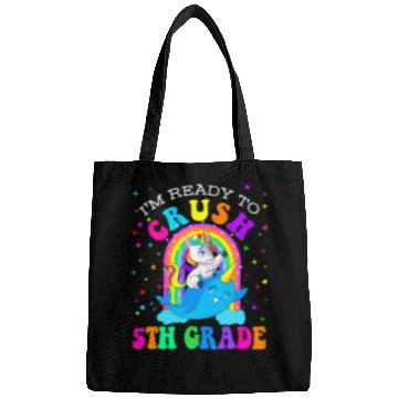 Discover Im Ready To Crush 5th Grade Narwhal Unicorns Back to School Bags