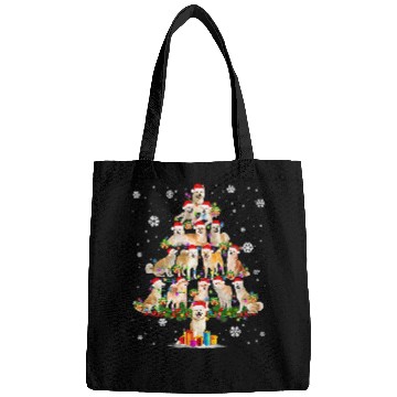 Discover Dog Shiba Inu Santa Family Lover Christmas Tree xmass Light Bags