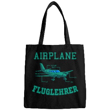 Discover Flight Instructor Pilot Trainer CFI Aviation Enthusiasts 2 Bags