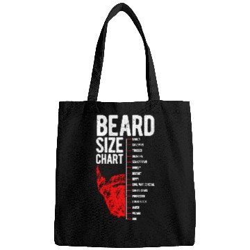 Discover Beard Size Chart Hipster Joke Caveman Trucker Hippy Bags