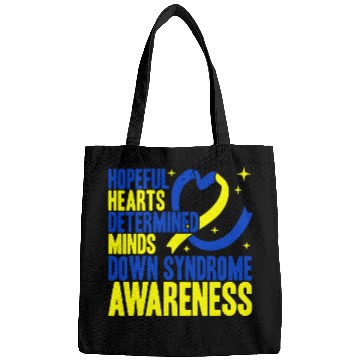 Discover Hopeful Hearts Determined Minds Down Syndromes Awareness Bags