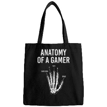 Discover Skeletons Skulls Hand Anatomy of A Gamer Computer Games Gaming Skull Bags