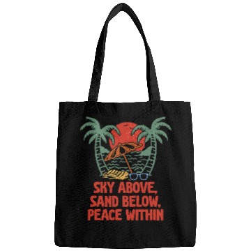 Discover Surf Life Sky Above Sand Below Peace Within Beach Surfing Ocean Surfer Bags