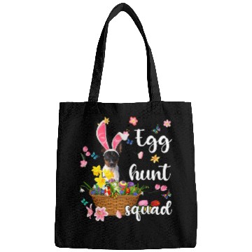 Discover Dog Rat Terrier Happy Easter Day Easter Colorful Egg Hunt Bags