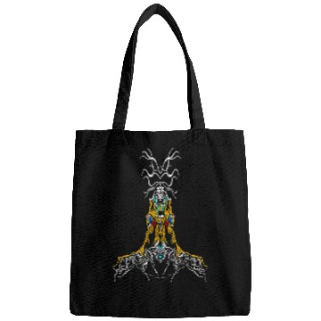 Discover Skeletons Skulls Fantasy Graphic Skull Wizard Witch Druid Magic Skull Bags