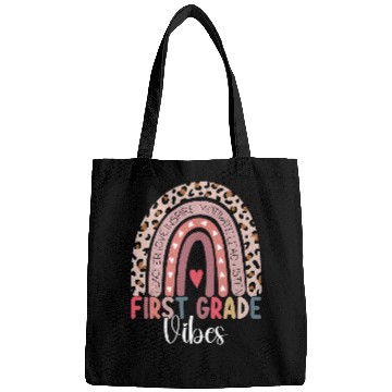 Discover 1st Grade Vibes Rainbow Leopard First Grade Teacher Team Bags