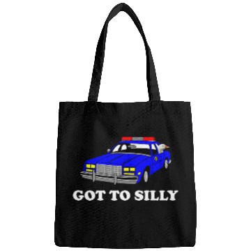 Discover Hilarious Got Too Silly Goose in Police Car Tee Bags