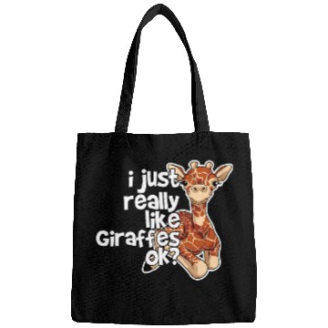 Discover I Just Really Like Giraffes Zoo Illustration Novelty Bags