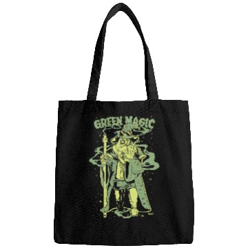 Discover Green Magic cool wizard 90s illustration Bags