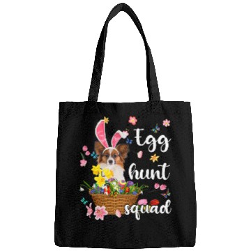 Discover Dog Papillon Happy Easter Day Easter Colorful Egg Hunt Bags