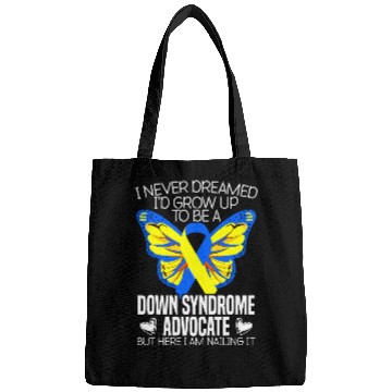 Discover Down Syndromes Awareness Butterfly Ribbon Bags