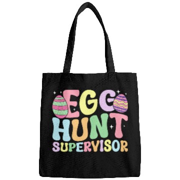 Discover Egg Hunt Supervisor Retro Egg Hunting Party Mom Dad Easter 1 Bags