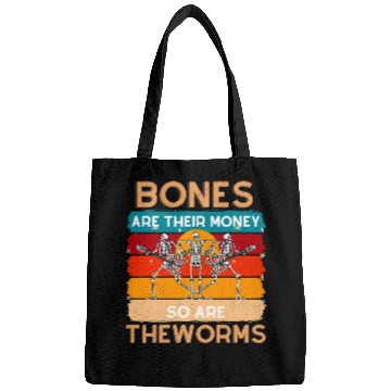 Discover Skeletons Skulls Bones Are Their Money Skeletons Playing Guitar Retro vintages Skull Bags
