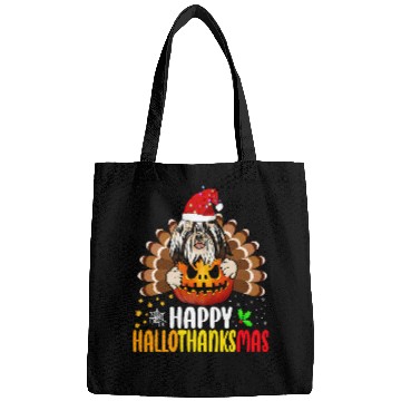 Discover Shih Tzu Dog Thankgiving Funny Happy Hallothanksmas Bags