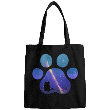 Discover Galaxy Cat Paw Print Bags
