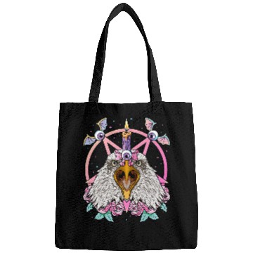 Discover Pastel Goth Eagle Pagan Creepy Menhera Bald Eagle Bags