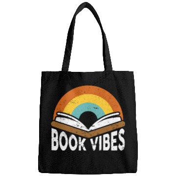 Discover Reading Book Vibes bookworm writer Reader Bags