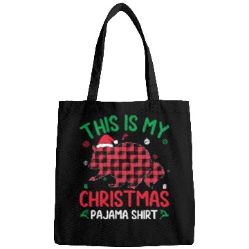 Discover Raccoons Red Plaid Ugly Design This Is My Raccoon Christmas Pajama 65 Bags