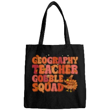 Discover geography teacher gobble squad groovy thanksgiving 1 Bags