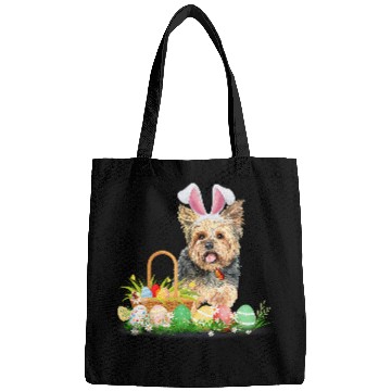 Discover Cute Yorkie Easter Day Bunny Eggs Easter Costume Bags