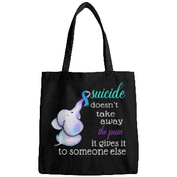 Discover Elephant suicides Ribbon suicides Prevention Awareness Bags