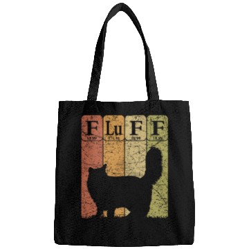 Discover Fluff Cat Periodic Table Elements Cat Lover Cat Scientist Bags