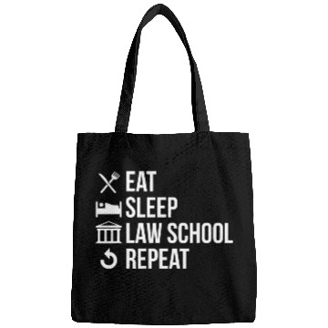 Discover Eat Sleep Law School Repeat Advocate Lawyer Attorney Bags