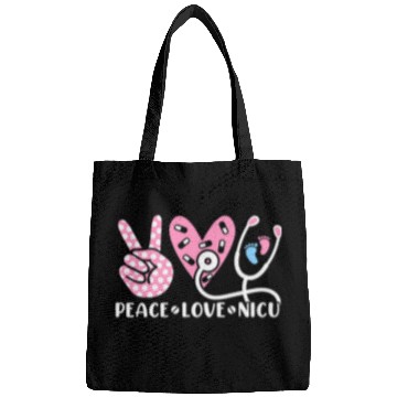 Discover Peace Love Nicu Cute Pediatric Nursing Student Women Bags
