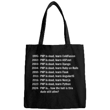 Discover PHP Script Language Lover Funny Programmer Coder IT Humor Bags