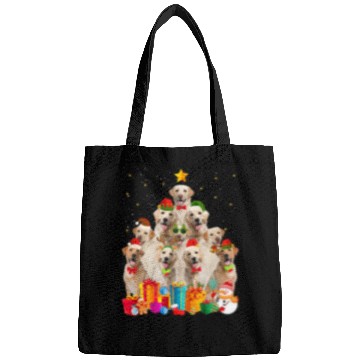 Discover Labrador Lab Dog Lover Matching Santa Christmas Tree Bags