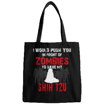 Discover Front Of Zombies Shih Tzu Funny Cute Dog Lover Bags