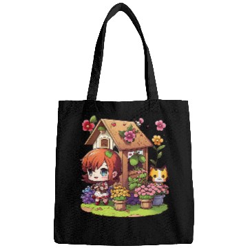Discover Flower Cat Girl Gardening Kitten Gardener Garden Maid Plant 8 Bags