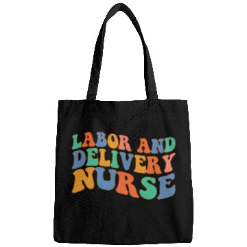 Discover Retro Groovy Labor Delivery nurses Nursing Student School Bags