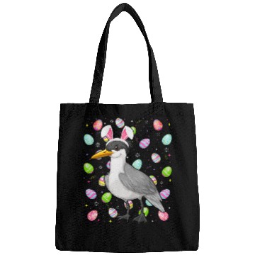 Discover Seagull Lover Bird Easter Egg Lover Funny Seagull Easter Sunday Bags
