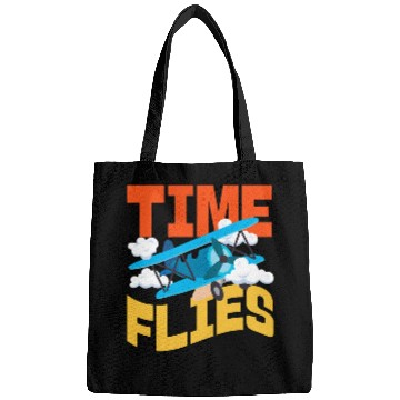 Discover Time Flies Airplane For Kids Bags