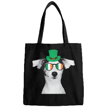 Discover Jack Russel Terrier St Patricks Day for Dog Lovers Bags