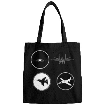 Discover Funny Retro vintages Airplane Aviation Pilot Gift 2 Bags