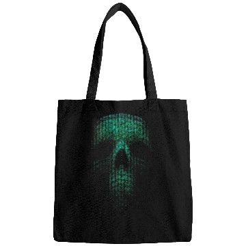 Discover Skeletons Skulls Digital Rain Binary Coding Computer Programmer Skull Bags