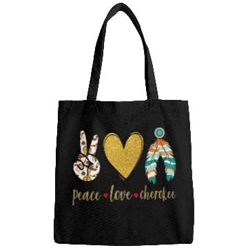Discover Peace Love Cherokee Indigenous Native American Bags