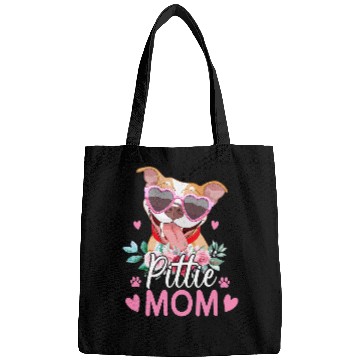 Discover Bully Cute Pittie Mom Sunglasses Flower For Pitbull Lovers Owner Pitbull Dog Bags