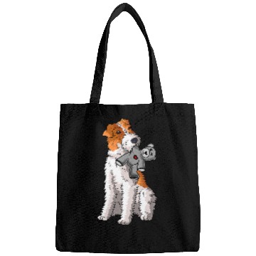 Discover Wire hair fox terrier stuffed animal foxterrier Bags