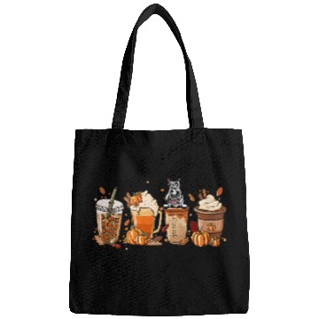 Discover Skeletons Skulls Scottish Terrier Fall Coffee Halloween Pumpkin Latte Horror Skull Bags
