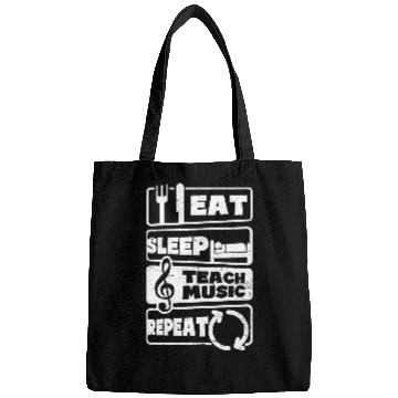 Discover Eat Sleep Repeat Design Music Teacher Bags