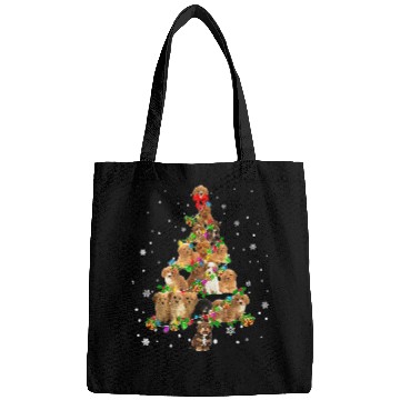 Discover Cute Cavapoo dog Christmas Tree decor xmass tree snowflake Bags