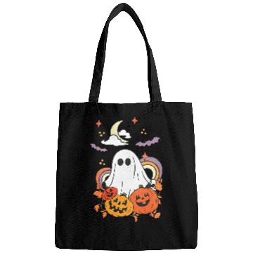 Discover vintages Rainbow Boo ghosts Witch Bat Pumpkin Halloween 217 Bags