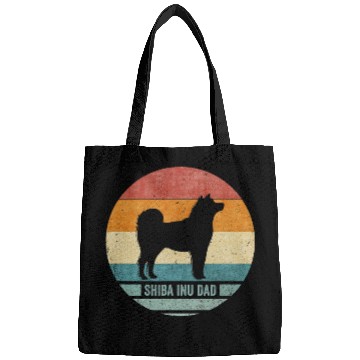 Discover Dog Shiba Inu vintages Retro Shiba Inu Dog Dad Silhouette Puppy Owner Lover Bags
