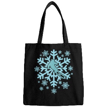 Discover Skiing Ski with Snowflake Winter Vacation Bags