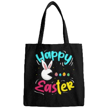 Discover Rabbits Happy Easter Cute Rabbit Eating Easter Eggs Easter Sunday Bags