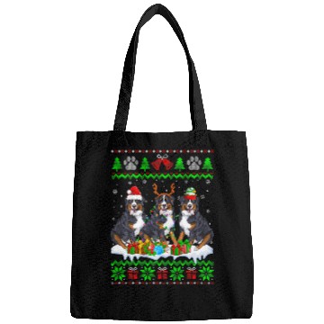 Discover Christmas Bernese Mountain Dog Puppy Lover Ugly xmass Sweater Bags
