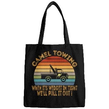 Discover Camel Towing Funny Retro Trucker Bags